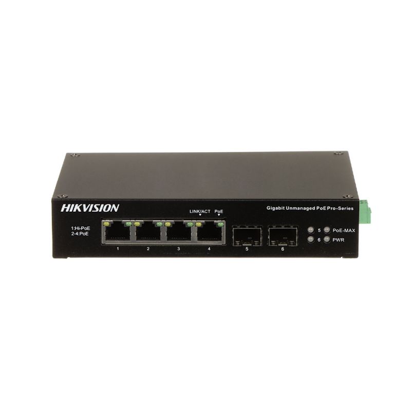 Hikvision DS-3T0506HP-E/HS Switch PoE não gerido da HIKVISION