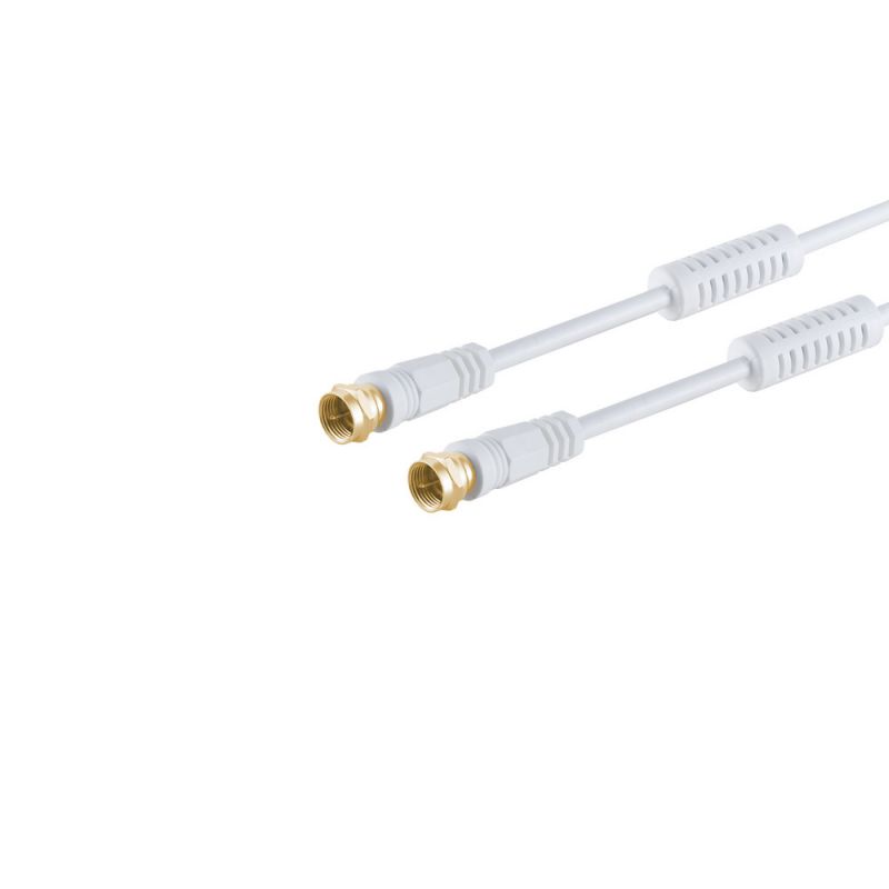 Antenna cable with male connectors F 2.5m high quality gold