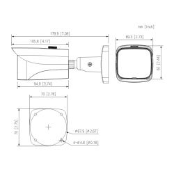 Dahua HAC-HFW2501E-A-0280B-S2 MICRO AUDIO Tubulaire HDCVI 4EN1…