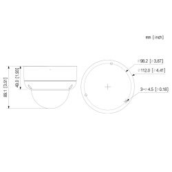 Dahua HAC-HDBW2802EA-A-0360B-S2 Dôme HDCVI 4IN1 4K WDR…