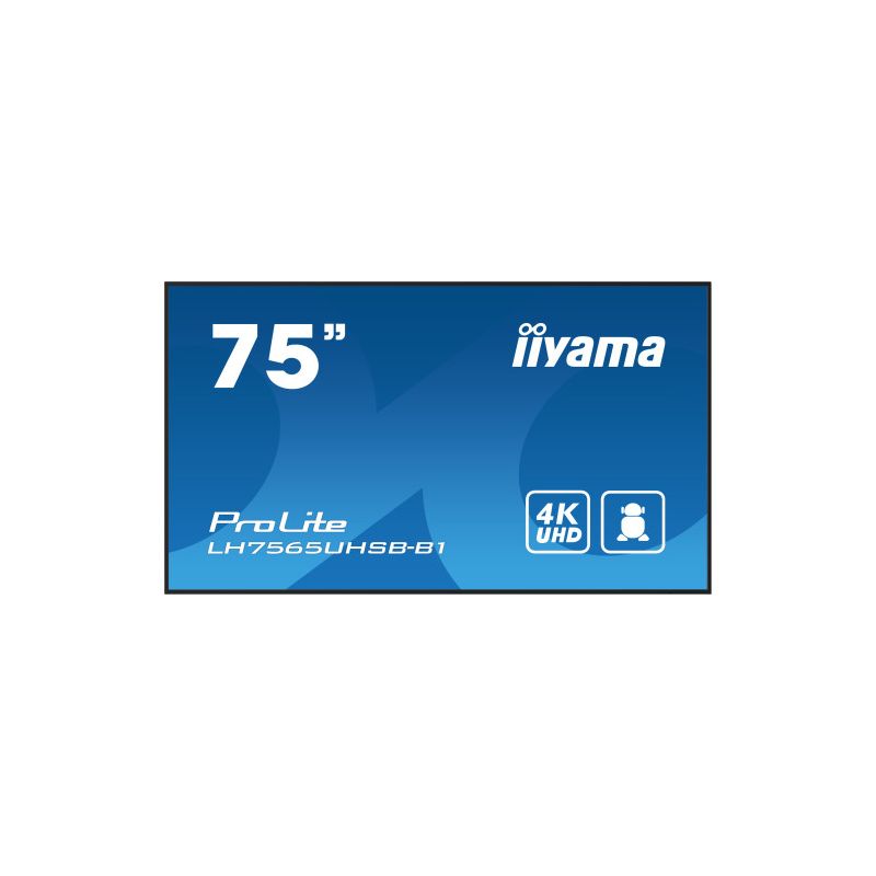 IIYAMA LH7565UHSB-B1 iiyama LH7565UHSB-B1. Conception du produit : conception de kiosque