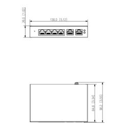 Dahua S4100-4GT2GT-60-C PoE 2.0 Switch 4 Gigabit ports + 2RJ45…