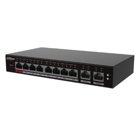 Dahua S4100-8ET2GT-96-C Switch PoE 2.0 8 portas 10/100 + 2RJ45…