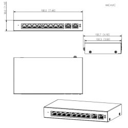 Dahua S4100-8ET2GT-96-C PoE 2.0 Switch 8 ports 10/100 + 2RJ45…