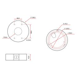 Dahua PFA130 - Caja de conexiones, Para cámaras domo o compactas,…