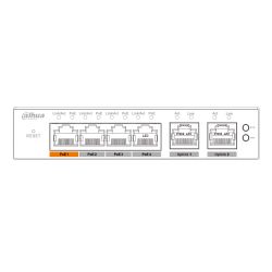 Dahua S4100-4ET2ET-60-C Switch PoE 2.0 4 puertos 10/100 + 2RJ45…