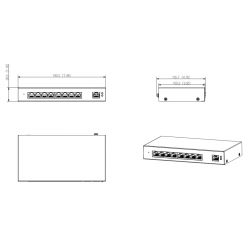 Dahua S4100-8GT1GT-96-C PoE 2.0 Switch 8 Gigabit ports + 1RJ45…