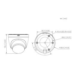 Dahua IPC-T2A-PV-0280B Dôme IP H265 2M PLEINE COULEUR dWDR…