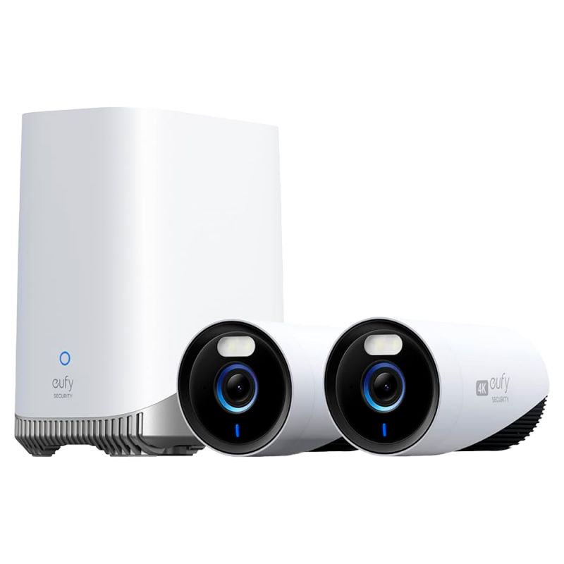 Eufy EUFY-EUFYCAM-E330-KIT2 - Kit 2 Cámaras + 1 HomeBase 3 Eufy by Anker, 4K…