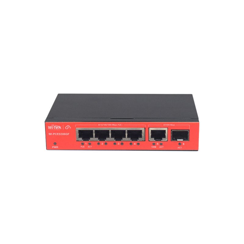 Wi-Tek WI-PCES306GF Switch PoE gestionado en la nube