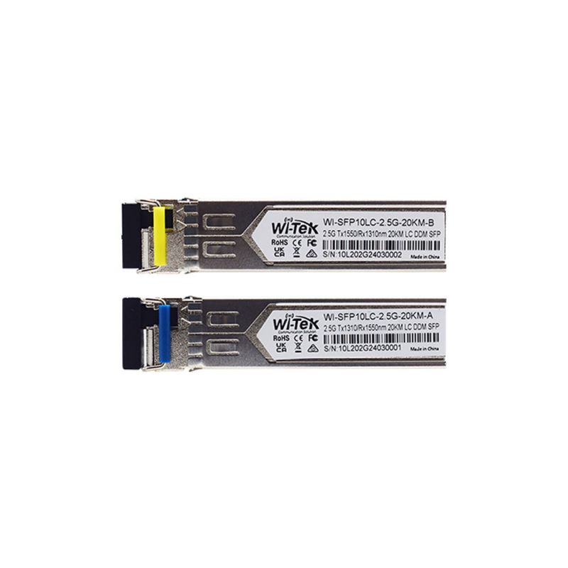 Wi-Tek WI-SFP10LC-2.5G-20KM Module SFP Wi-Tek à fibre unique de…