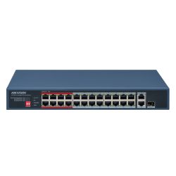 Hikvision DS-3E0326P-E/M(C) - Switch PoE Hikvision, 24 puertos RJ45 FE + 2 puertos…