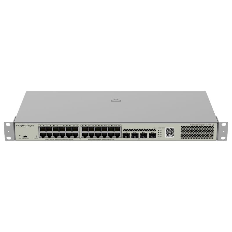 Reyee RG-NBS3100-24GT4SFP-P-V2 - Reyee Switch PoE Cloud Capa 2, 24 puertos PoE Gigabit+…