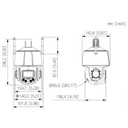 Dahua SD3C205DB-GNY-AW-PV Cámara PTZ IP 2M H265 WDR…