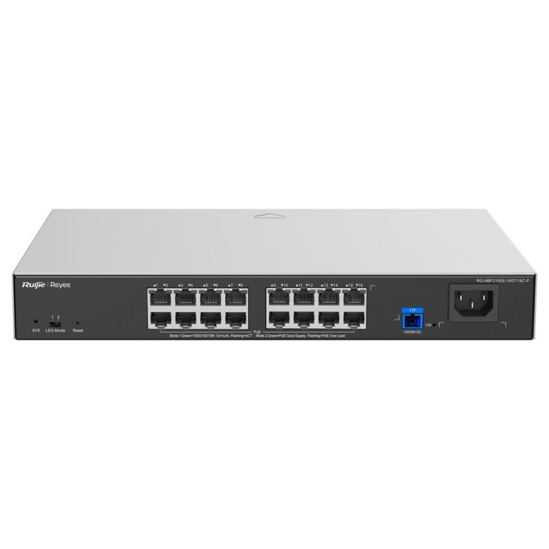 Reyee RG-NBF2100S-16GT1SC-P - Reyee E-Lighten Switch PoE Cloud Capa 2, 16 puertos…