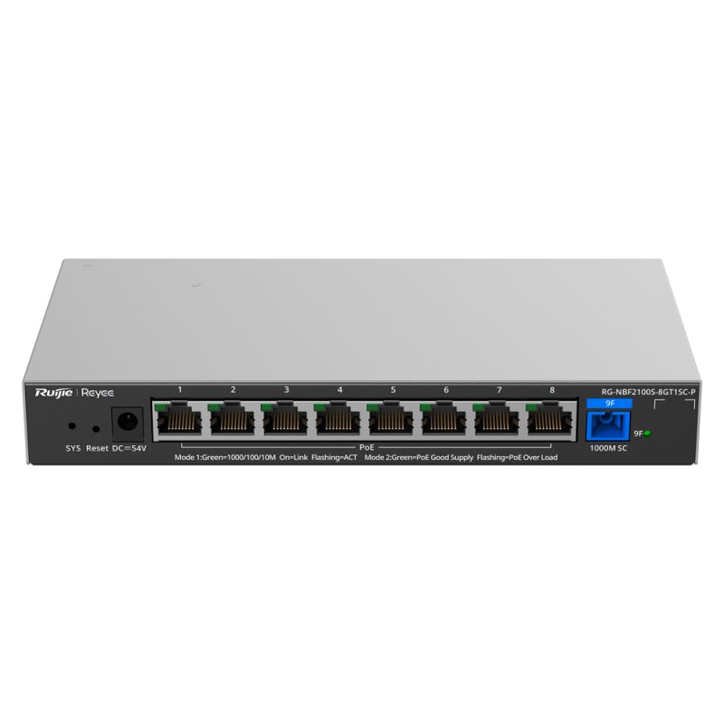 Reyee RG-NBF2100S-8GT1SC-P - Reyee E-Lighten Switch PoE Cloud Capa 2, 8 puertos…