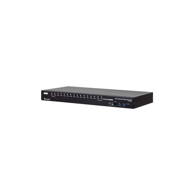 ATEN CS18216-AT-G El switch KVM HDMI 4K USB 3.0 de 16 puertos CS18216 de ATEN permite acceder y…