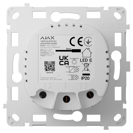 Ajax AJ-LIGHTCORE-DIMMER-VERT - Relé interruptor de luz inteligente regulable,…