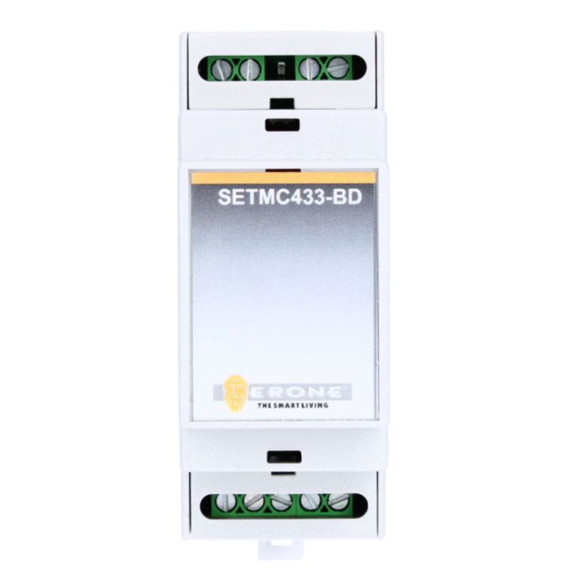 Cdvi SETMC433BD RF transmitter for DIN rail mounting. 4 channels