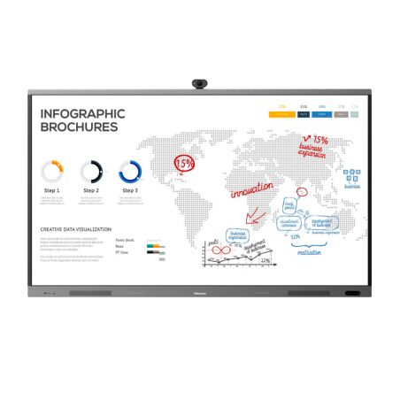 Hisense HIS-86WR6BE-CAM - Pantalla interactiva HISENSE 86\" 4K, Transmisión…