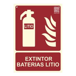 Implaser EX232N-A4 Sinal de extintor de bateria de lítio…