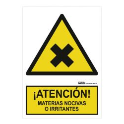 Implaser AD14-A4 Sign ATTENTION! Noxious or irritating materials…