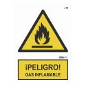 Implaser AD22-A4 DANGER! Flammable gas sign 29.7x21cm