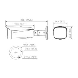 Dahua IPC-HFW3449T1-AS-PV-0360B-S5 Tubulaire IP TiOC 3.0 H265 4M…