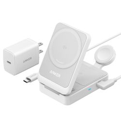 Anker ANK-2557-3-IN-1-W - Cargador inalámbrico 3 en 1 Anker, Tecnología…