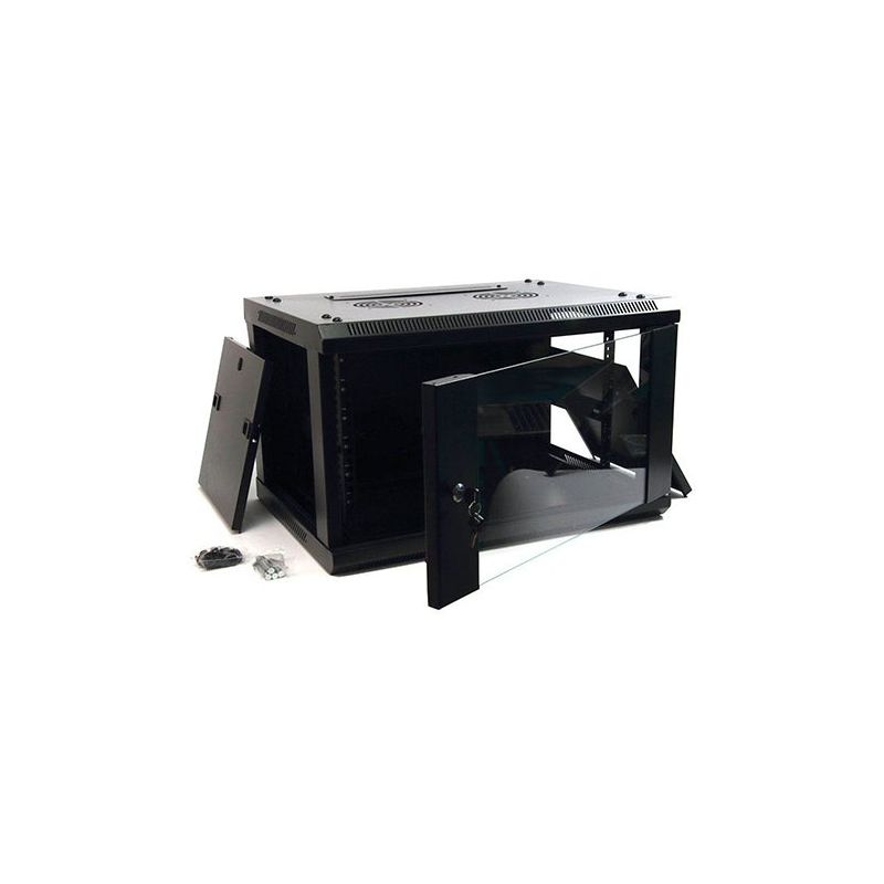 Bysecur BSC03019 6U 19" Rack Wall Cabinet disassembled. Measures 60 x 60