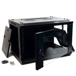 Bysecur BSC02923 9U 19" Rack Wall Cabinet disassembled. Measures 60 x 45