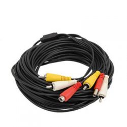 Bysecur BSC00200 Cable RCA para cámaras de CCTV audio, video y alimentación. 10 m