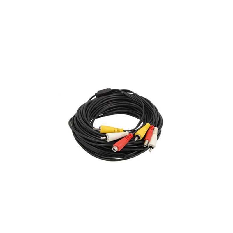 Bysecur BSC00200 Cable RCA para cámaras de CCTV audio, video y alimentación. 10 m