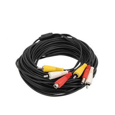 Bysecur BSC00200 Cable RCA para cámaras de CCTV audio, video y alimentación. 10 m