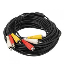 Bysecur BSC00201 Cable RCA para cámaras de CCTV audio, video y alimentación. 20 m