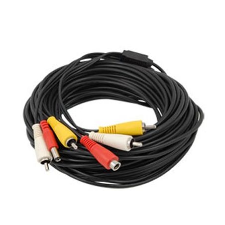 Bysecur BSC00201 Cable RCA para cámaras de CCTV audio, video y alimentación. 20 m