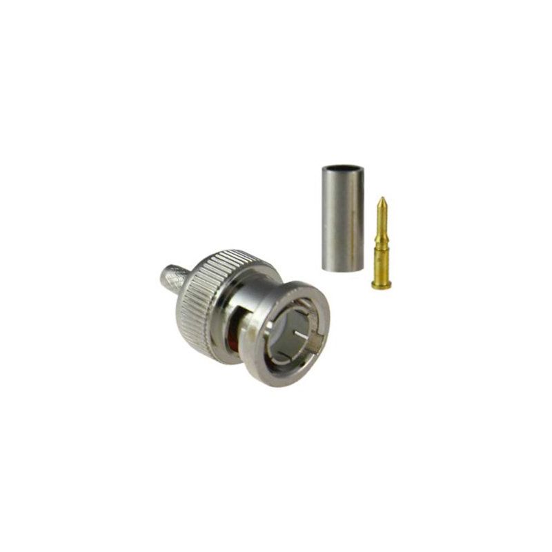 Bysecur BSC01261 Connecteur mâle BNC fin pour sertir le câble CCTV Micro RG-59