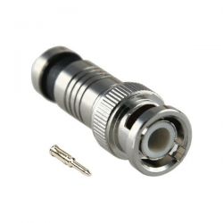 Bysecur BSC01694 BNC male compression connector RG59 coaxial cable