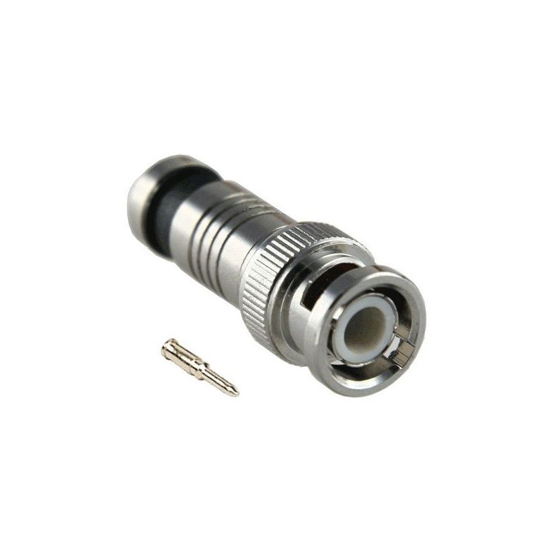 Bysecur BSC01694 Conector de compressão macho BNC cabo coaxial RG59