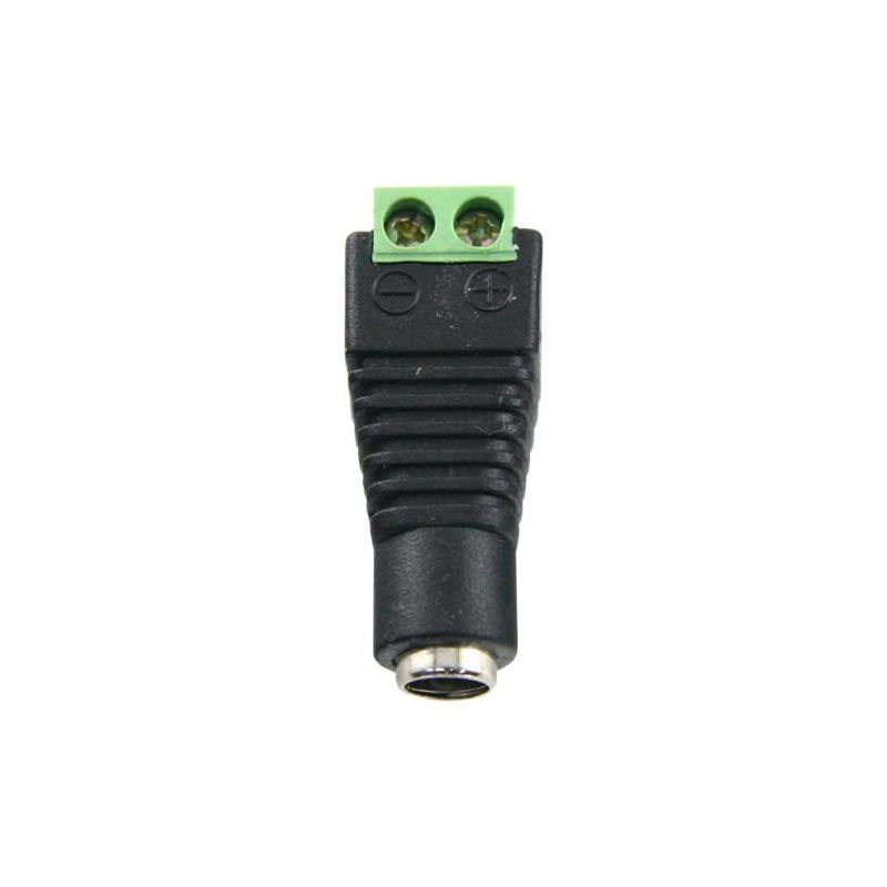 Bysecur BSC00943 Conector DC fêmea padrão com saída +/- de 2 terminais para alimentação