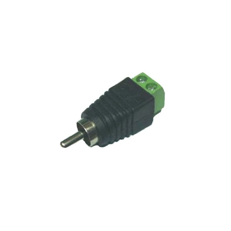 Bysecur BSC01337 RCA male DC connector with 2-terminal +/- outputs