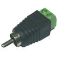 Bysecur BSC01337 RCA male DC connector with 2-terminal +/- outputs