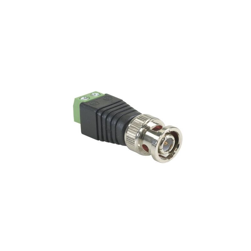 Bysecur BSC01262 Connecteur vidéo BNC mâle avec sortie +/- à 2 bornes