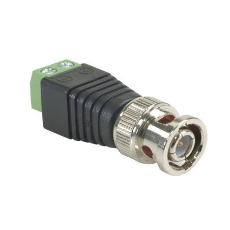 Bysecur BSC01262 Connecteur vidéo BNC mâle avec sortie +/- à 2 bornes