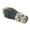 Bysecur BSC01262 Conector de vídeo BNC macho com saída +/- de 2 terminais