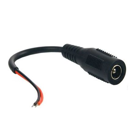 Bysecur BSC00137 Conector estándar hembra de alimentación con cable Rojo Negro paralelo de 10 centímetros