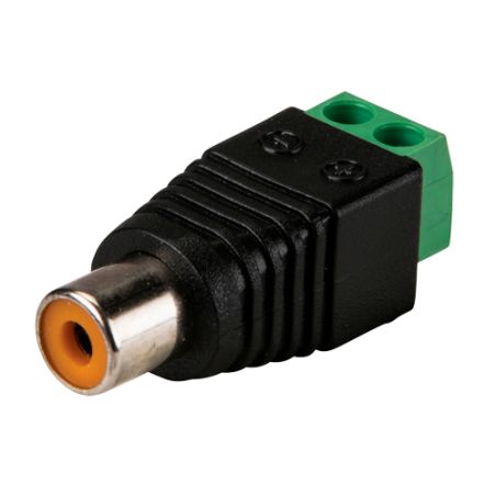 Bysecur BSC23363 Connecteur RCA femelle avec sorties +/- à 2 bornes