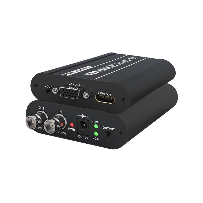 Folksafe FS-HD2103E Conversor HD-TVI/CVI para HDMI e VGA Folksafe