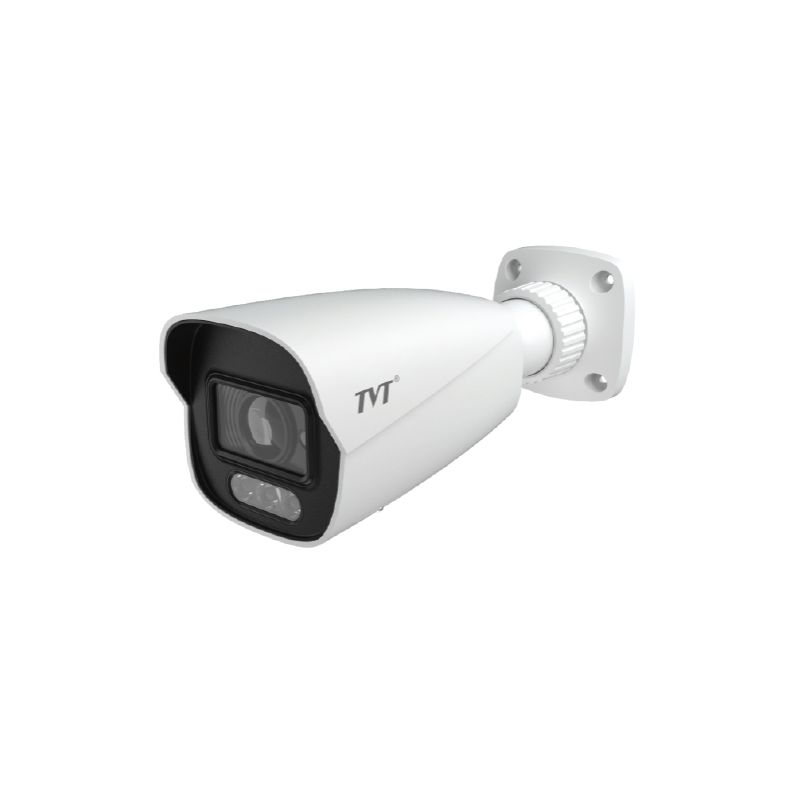 Tvt TD-9442C3H(PE/WR2) 4MP IP Bullet Camera 2.8mm IP67 VCA White Light 30m MicroSD Audio MIC Alarm TVT