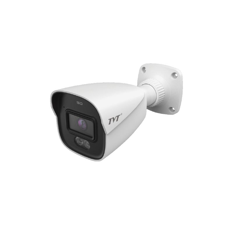 Tvt TD-9441S4-C(D/PE/AW2) 4MP IP Bullet Camera Dual Lighting 30m IP67 Audio MIC